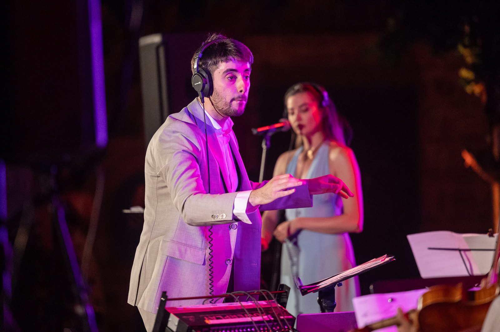 Petar Sarkanjac on stage in Skopje